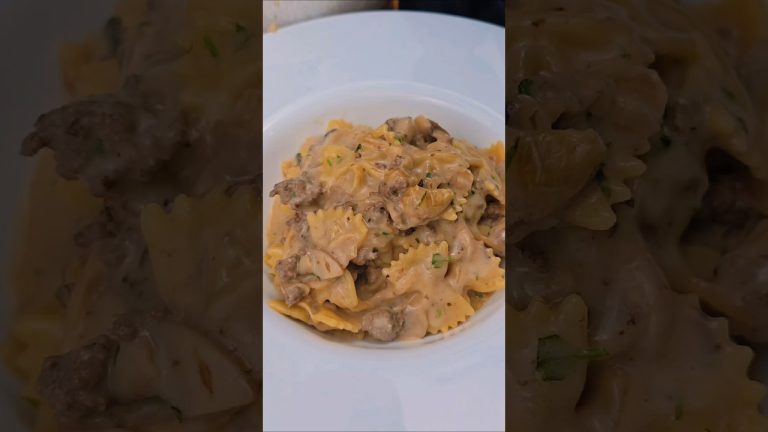 Pâtes à la crème et viande hachée : la meilleure recette