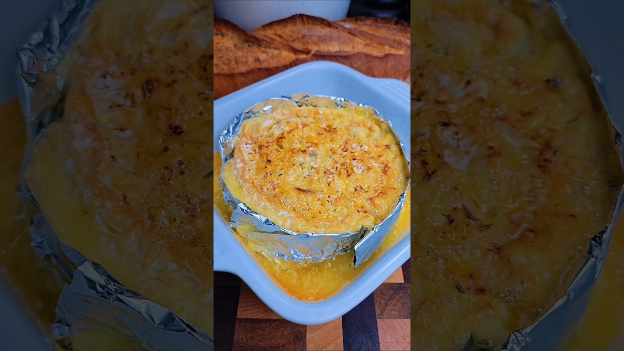 Camembert au four aux champignons