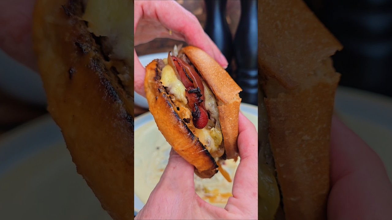 Smash burger maison à la sauce fromagère
