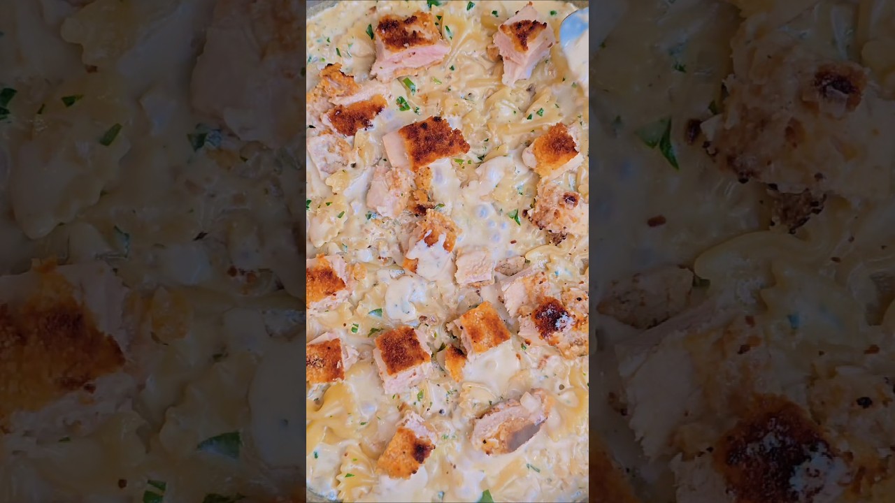 Pâtes au poulet façon César