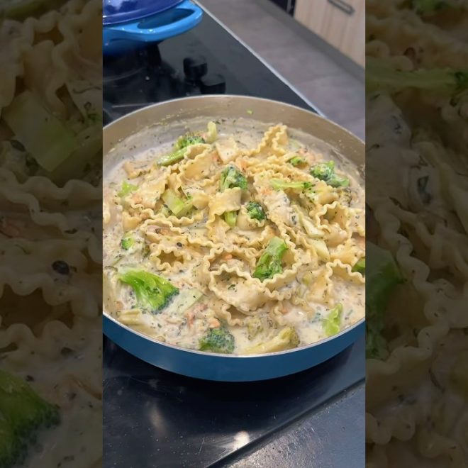Pâtes au saumon et brocoli