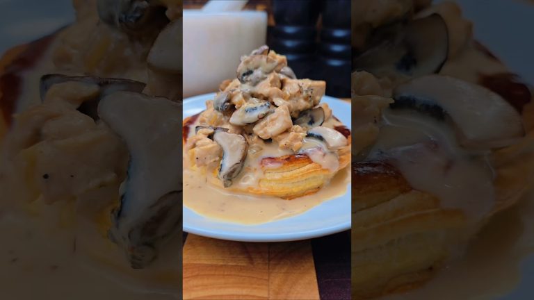Vol-au-vent au poulet et aux champignons