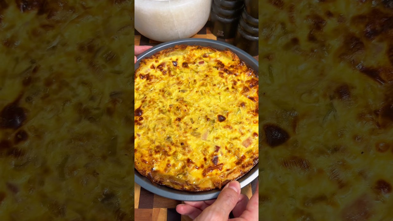 Quiche sans pâte aux poireaux (fond de pommes de terre)