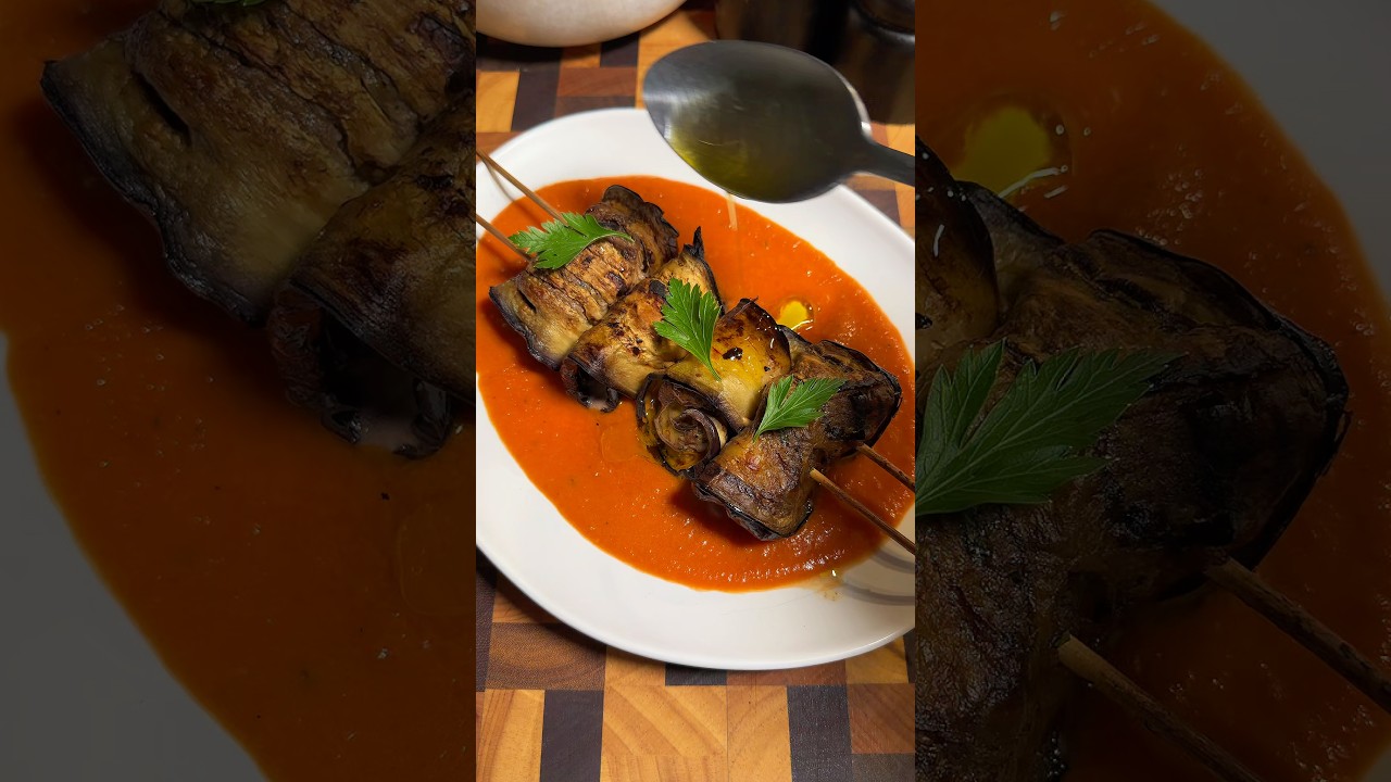 Brochettes d’aubergine façon kefta
