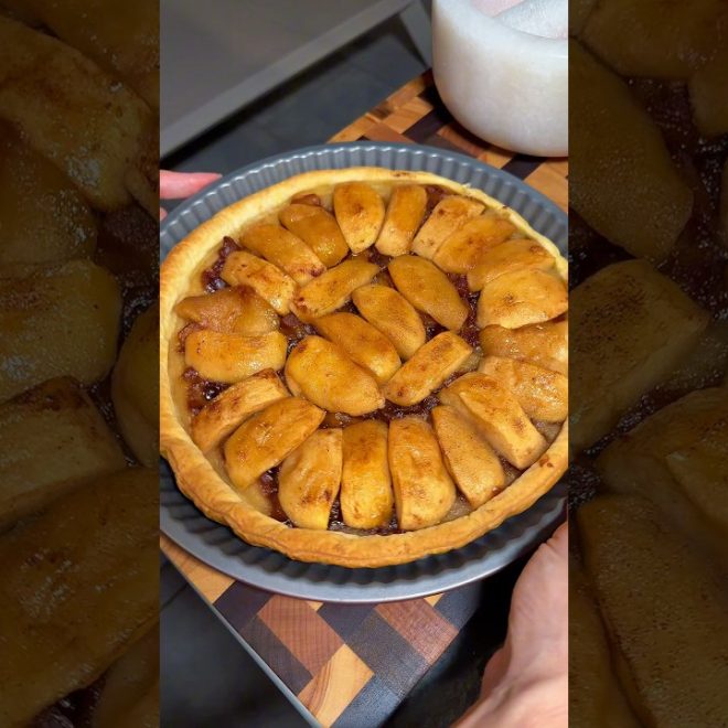 Tarte aux pommes (caramélisées et rôties)