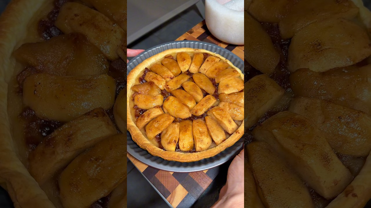 Tarte aux pommes (caramélisées et rôties)
